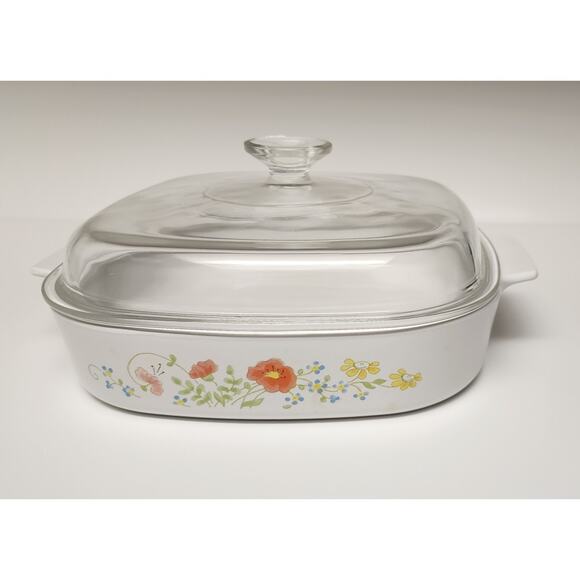 Corning Ware Wildflower 2.5 Qt. Casserole Dish Lid/ Anchor Hocking 2Qt Bakeware - Picture 10 of 16